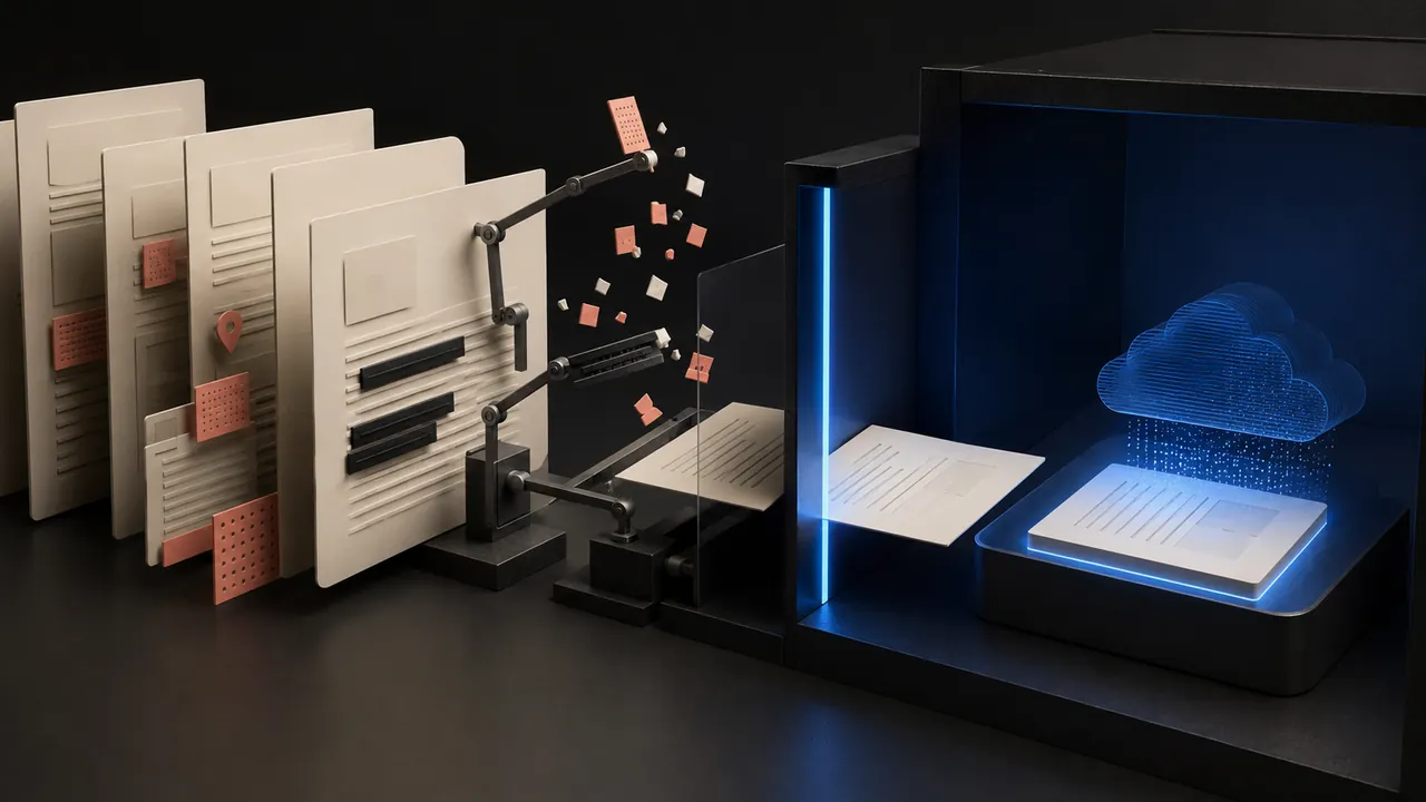A redacted document copy is uploaded while the master remains stored.