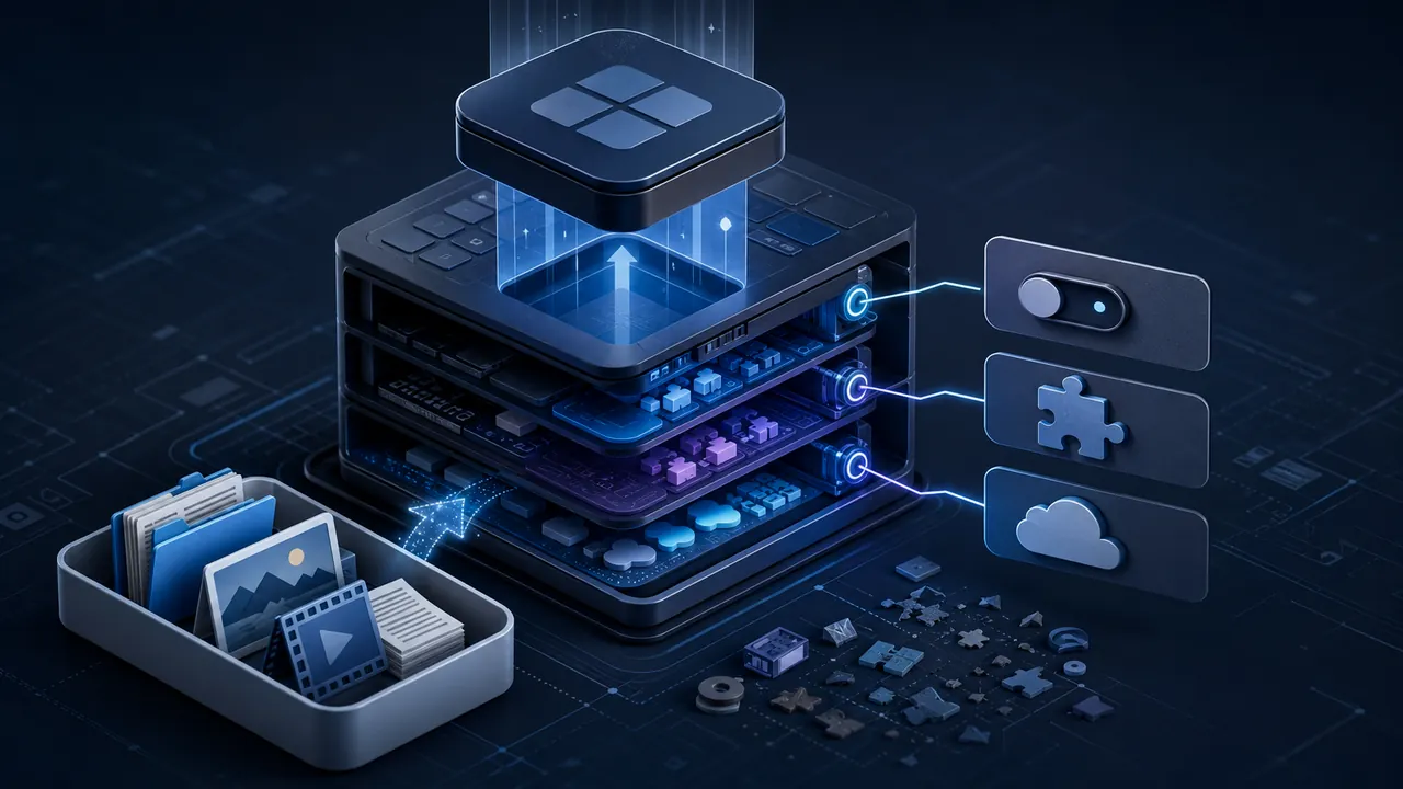 An app being removed while startup, browser and cloud layers remain
